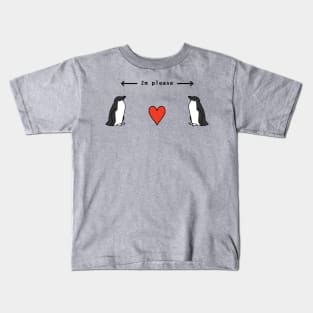 Penguin Says Social Distancing 2m Please Kids T-Shirt